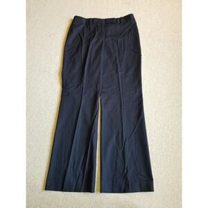 NWT $109 Womens Pants-TALBOTS-navy cotton stretch "Curvy" high rise trousers-10